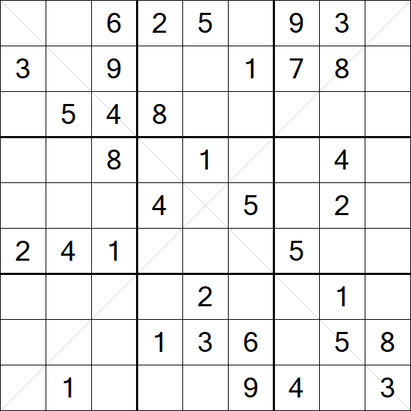 Sudoku X - Medium