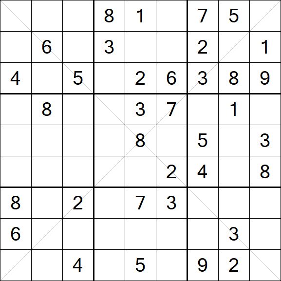 Sudoku X - Medium