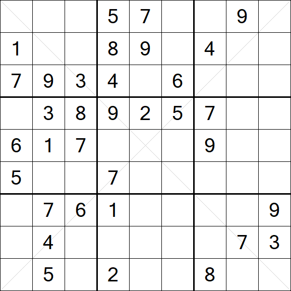 Sudoku X - Medium