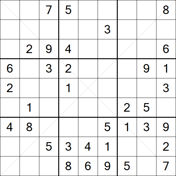 Sudoku X - Medium