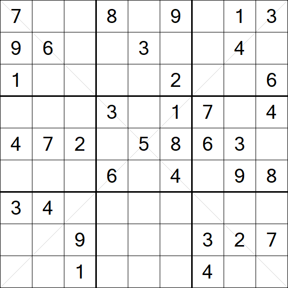 Sudoku X - Medium