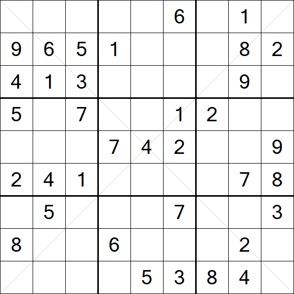 Sudoku X - Medium
