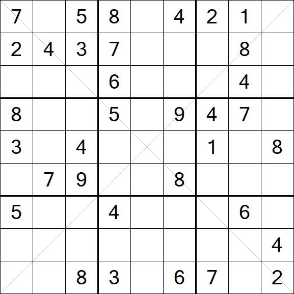 Sudoku X - Medium