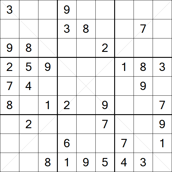 Sudoku X - Medium