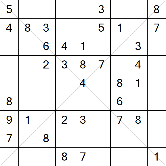 Sudoku X - Medium