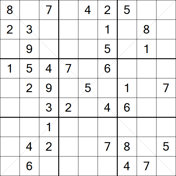 Sudoku X - Medium