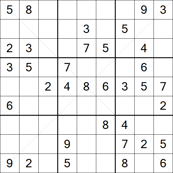 Sudoku X - Medium
