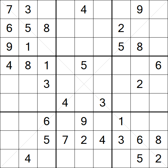 Sudoku X - Medium