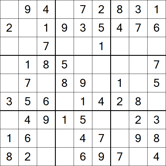 Sudoku - Easy