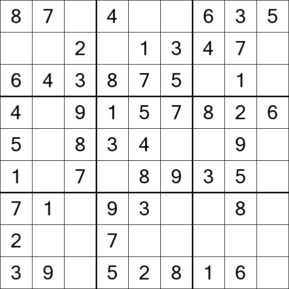 Sudoku - Fácil