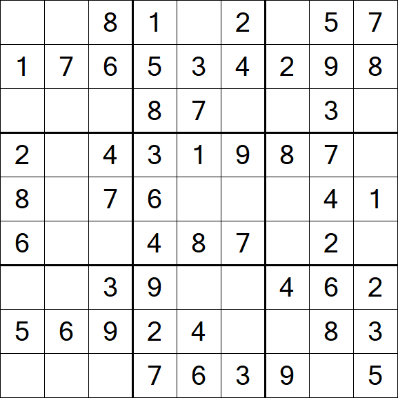 Sudoku - Easy
