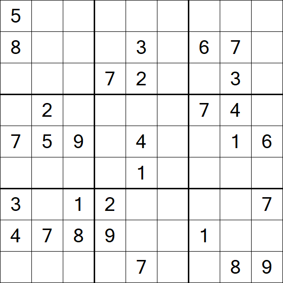 Sudoku - Schwierig