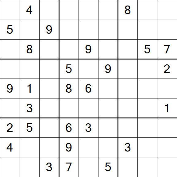 Sudoku - Schwierig