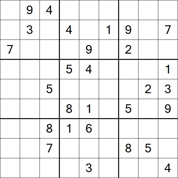 Sudoku - Difficile