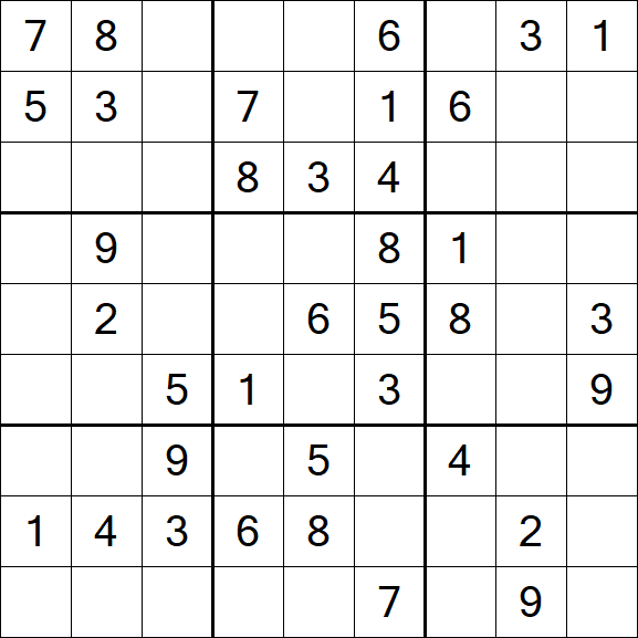 Sudoku - Médio