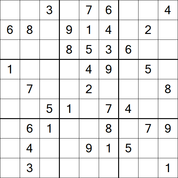 Sudoku - Moyen
