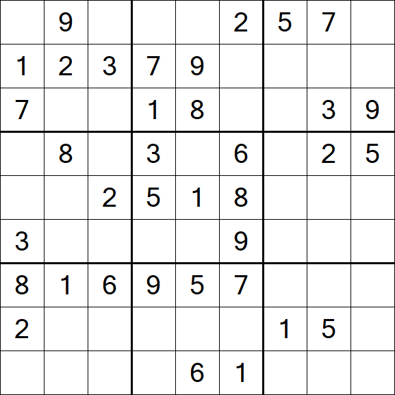 Sudoku - Médio