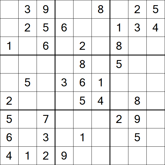 Sudoku - Médio