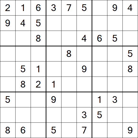 Sudoku - Moyen