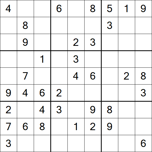 Sudoku - Moyen