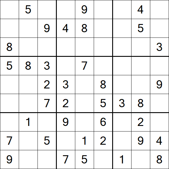 Sudoku - Moyen
