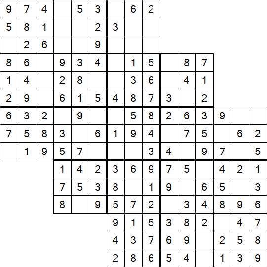 Tripledoku - Einfach