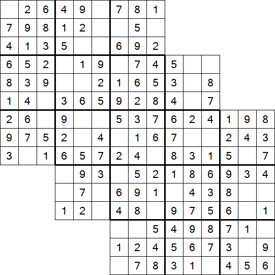 Tripledoku - Einfach