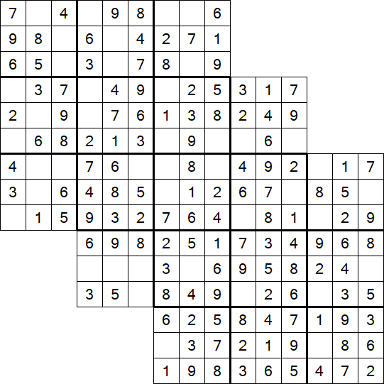 Tripledoku - Einfach