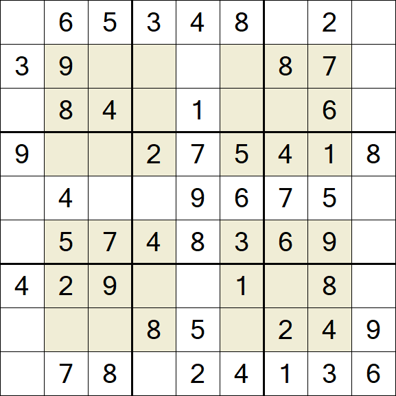 Center Dot Sudoku - Easy 