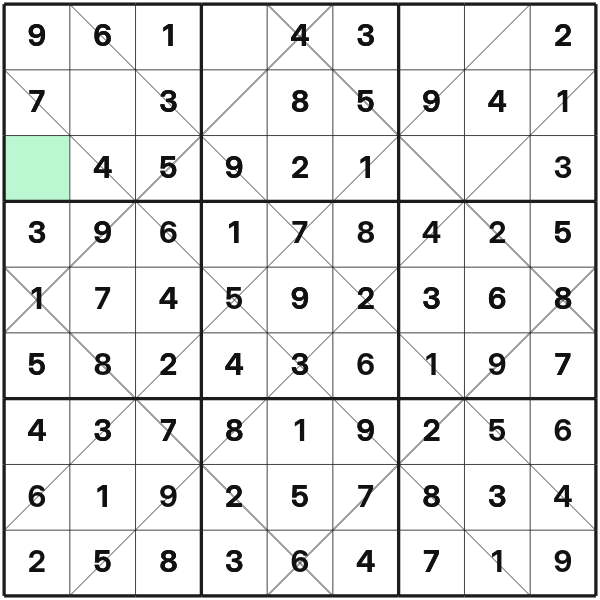 Argyle Sudoku eine fast vollständige spalte schließen