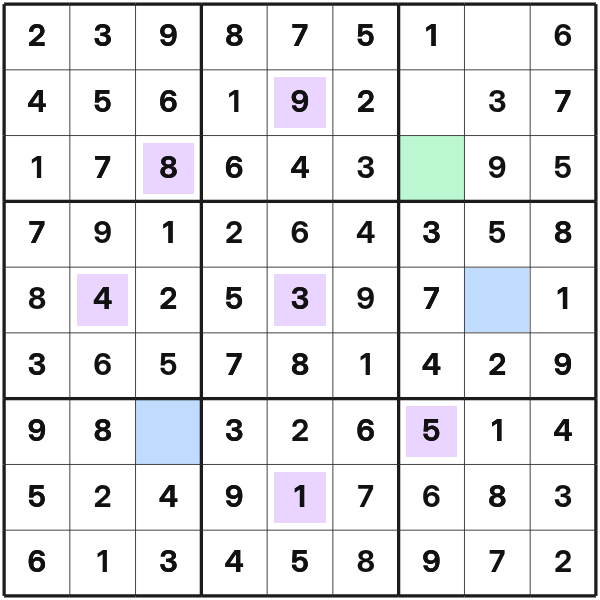 Hidden single in extra region of Asterisk Sudoku