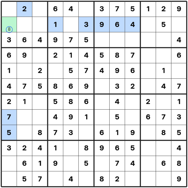 Single candidate in Butterfly Sudoku