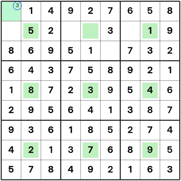 Combined single in Center Dot Sudoku