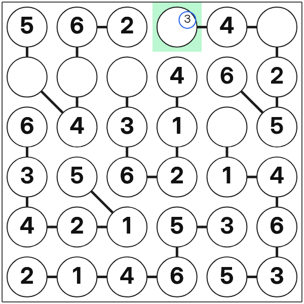 Combined single in Chain Sudoku 6×6