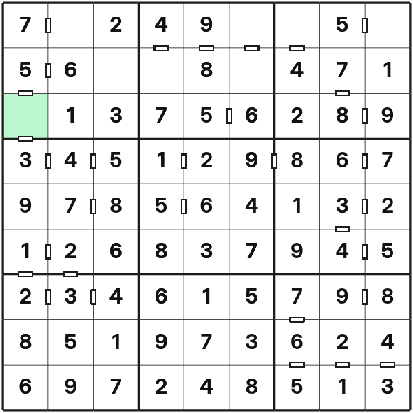 Consecutive Sudoku eine fast vollständige spalte schließen