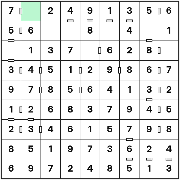 Consecutive Sudoku eine fast vollständige zeile schließen