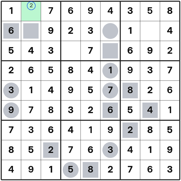 Combined single in Even-Odd Sudoku