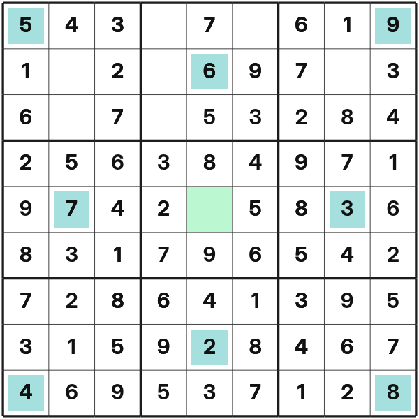 Girandola Sudoku den zusatzbereich als vollständige einheit nutzen