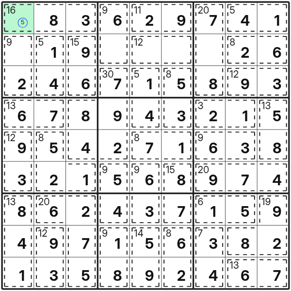 Combined single in Killer Sudoku