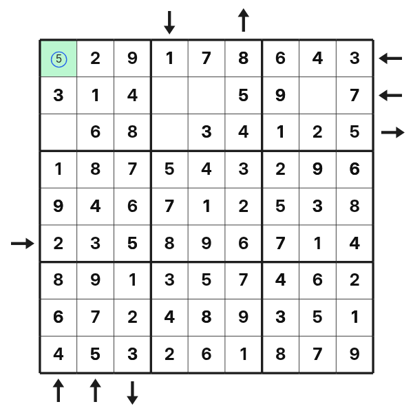 Combined single in Rossini Sudoku