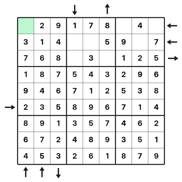 Rossini Sudoku ein fast vollständiges gebiet schließen