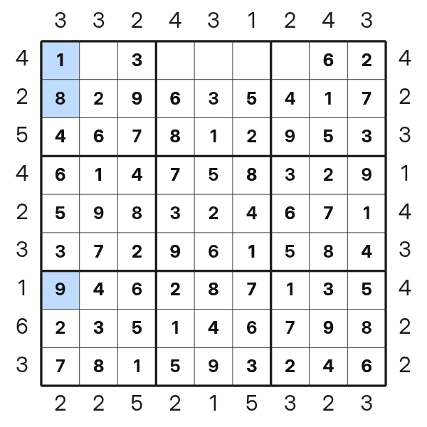 Verifying a complete Skyscraper Sudoku line