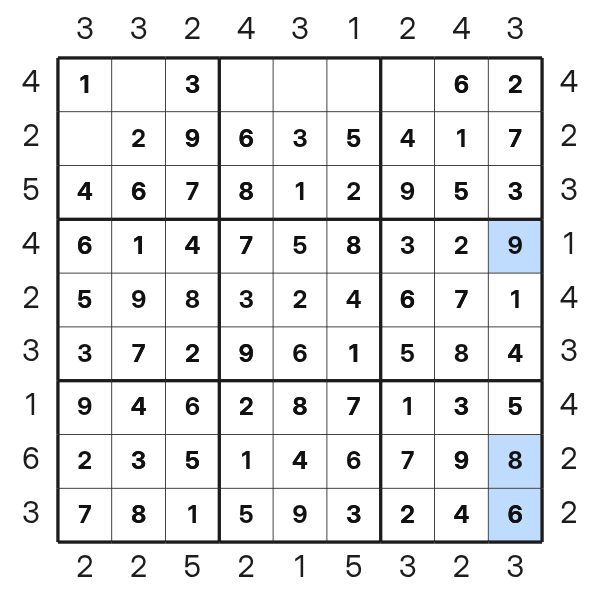 Opposite visibility direction in Skyscraper Sudoku