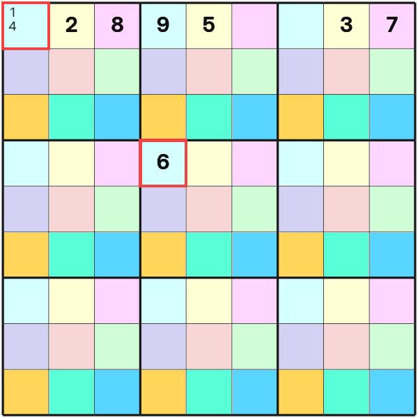 Extra unit removes one candidate in Sudoku DG