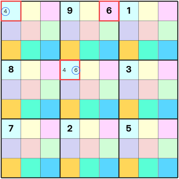 Ordering two missing values in Sudoku DG