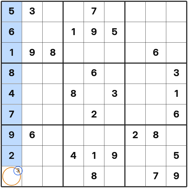 Last missing digit in a column