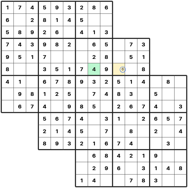 Following an overlap consequence in Tripledoku