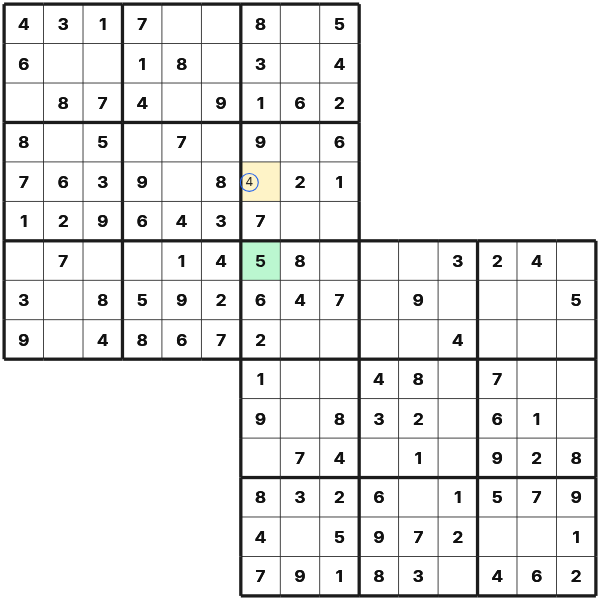 Following an overlap consequence in Twodoku