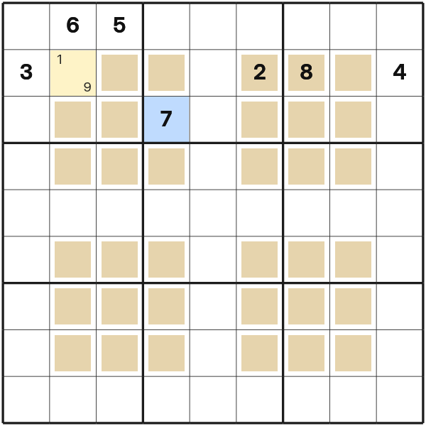 Extra unit removes one candidate in Windoku