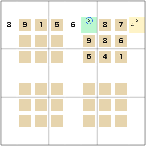 Extra unit starts a row cascade in Windoku